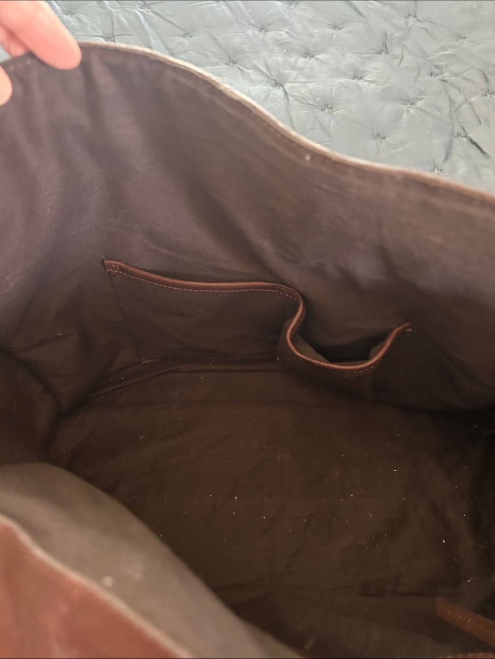 Free People Leather Stud-Trim Tote Bag in Deep Brown - Picture 7 of 9